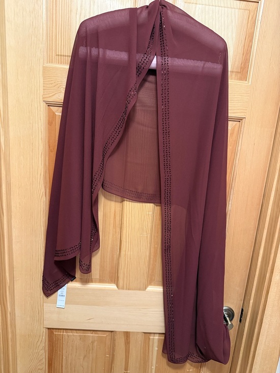 White House Black Market Accessories - White House Black Market Deep Garnet Beaded Scarf